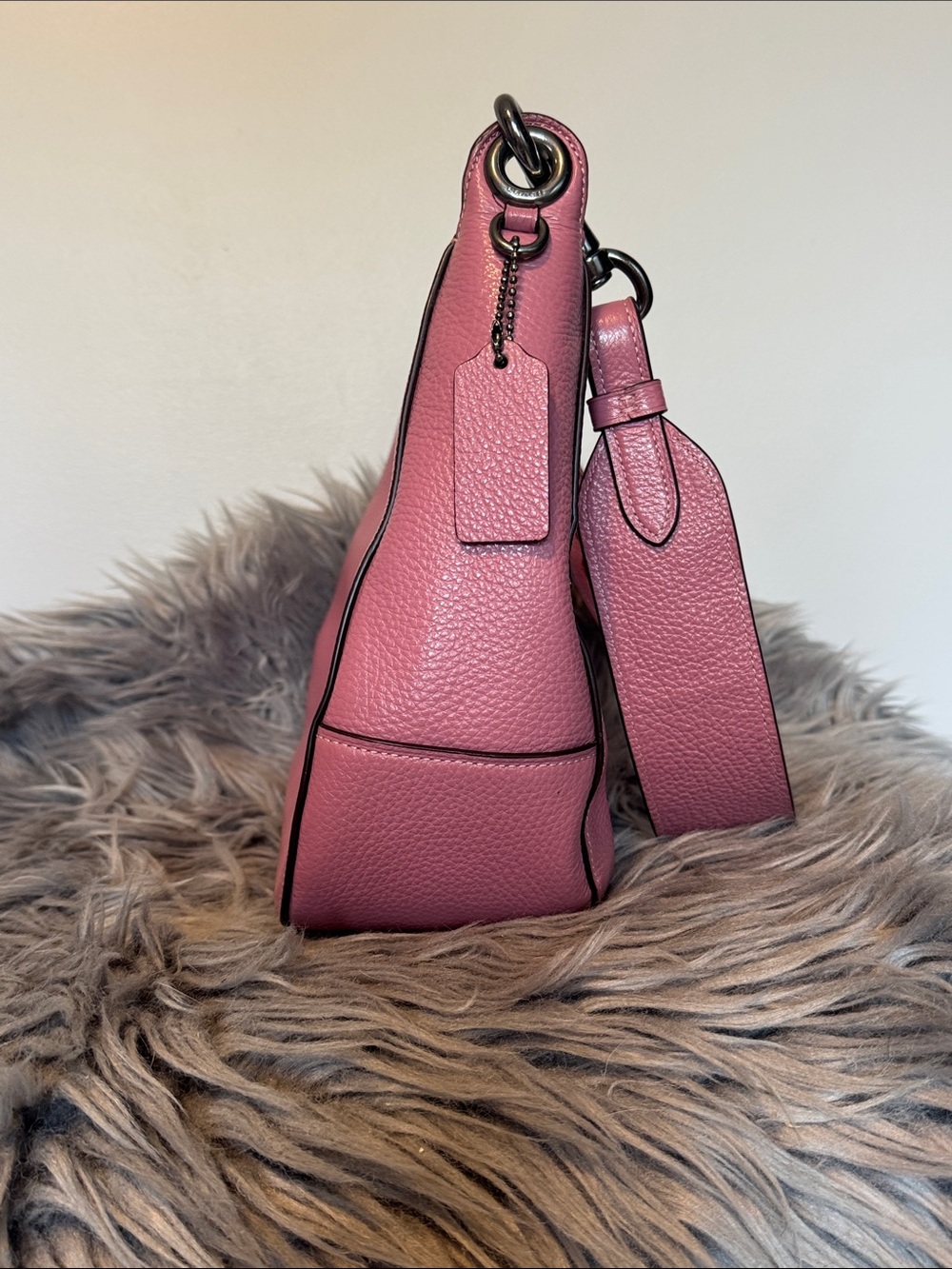 Coach Pebbled Leather Pink Handbag & Matching Wallet Set | Gold Hardware | EUC - Picture 4 of 9
